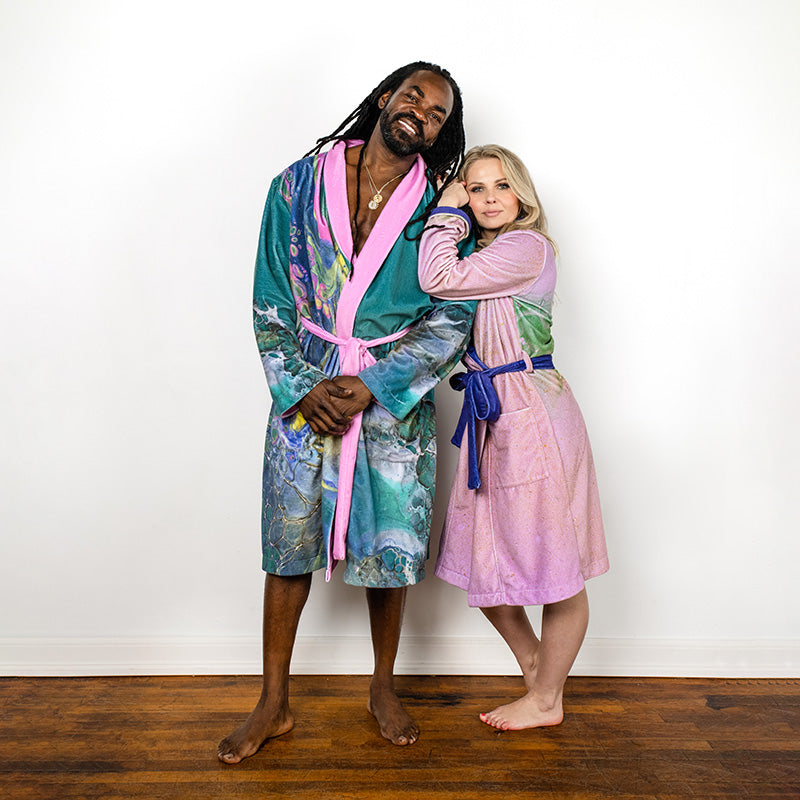 Her & Him Bathrobe/ Pink